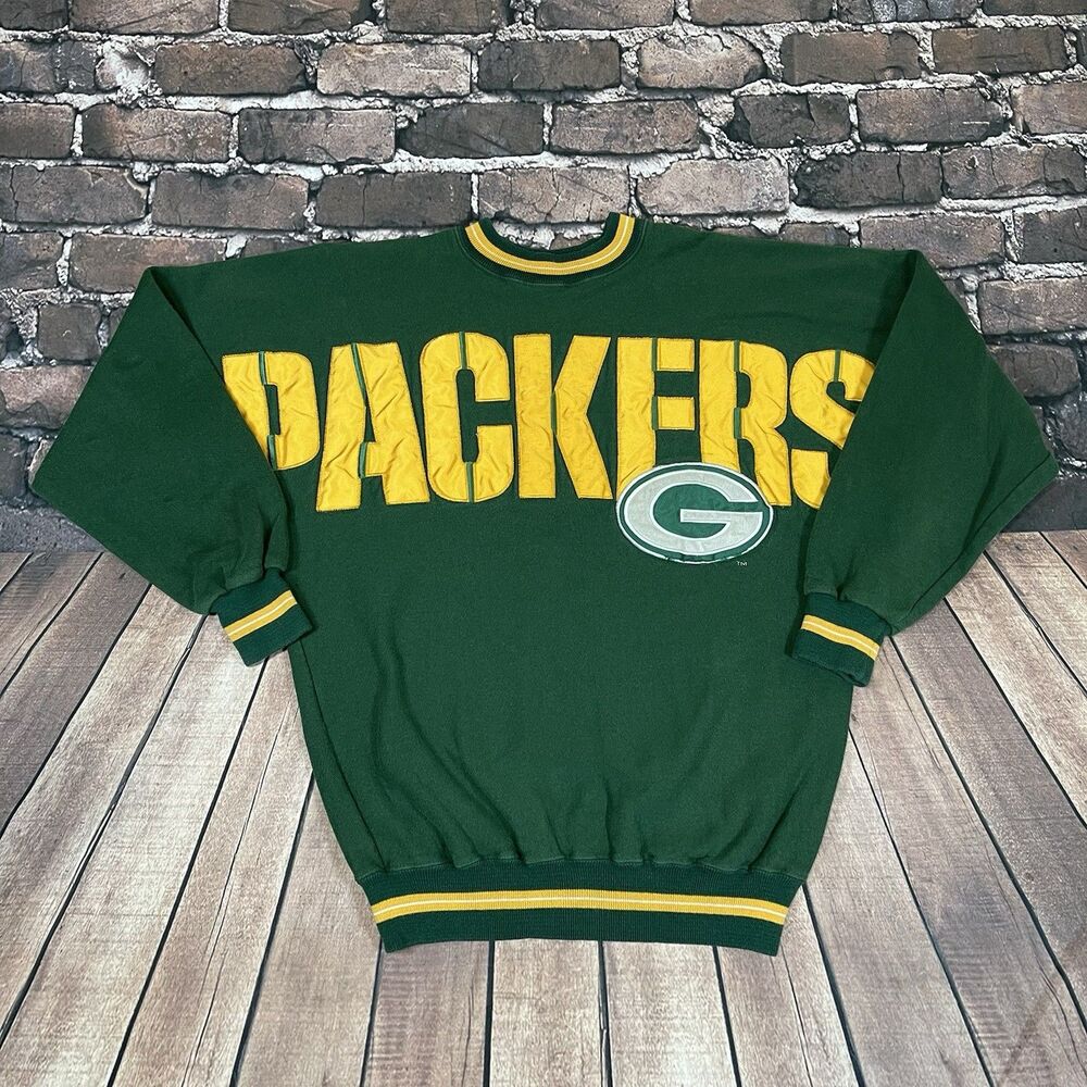 Vintage Green Bay Packers Legends Athletic Chest Spellout Sweatshirt 90s Medium